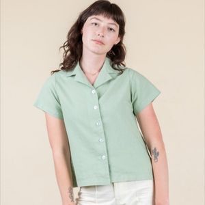 Big Bud Press pantry button up xxs in sage